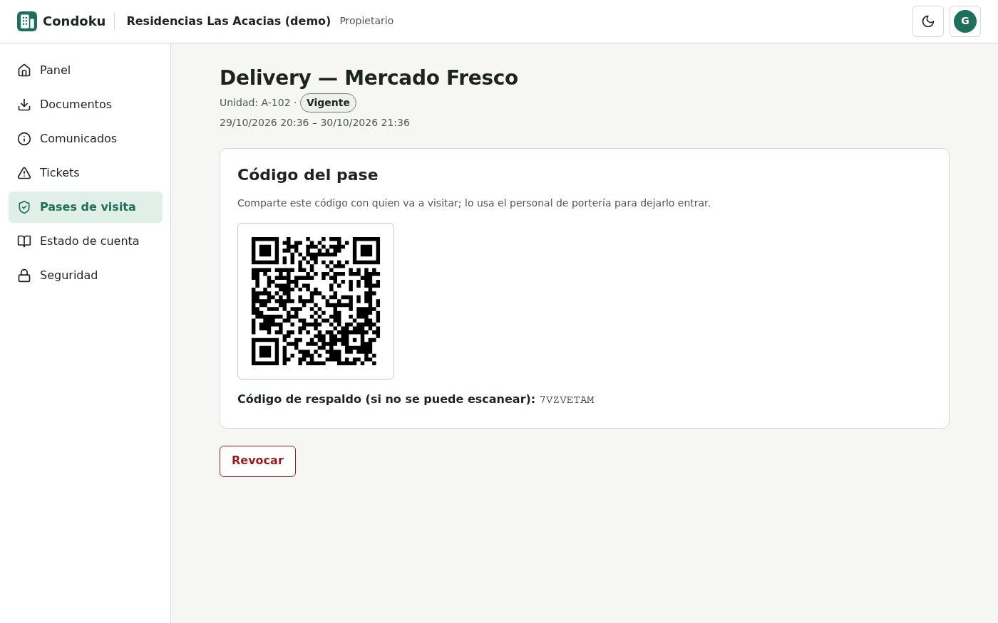 Pases de visita