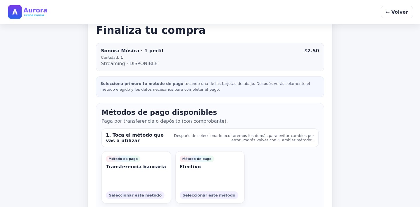 Compra / Checkout