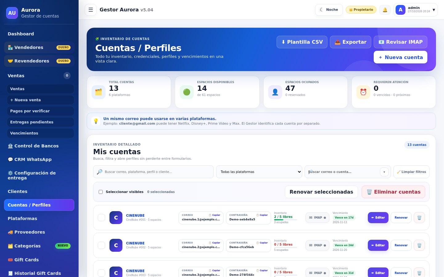Inventario / Inventory