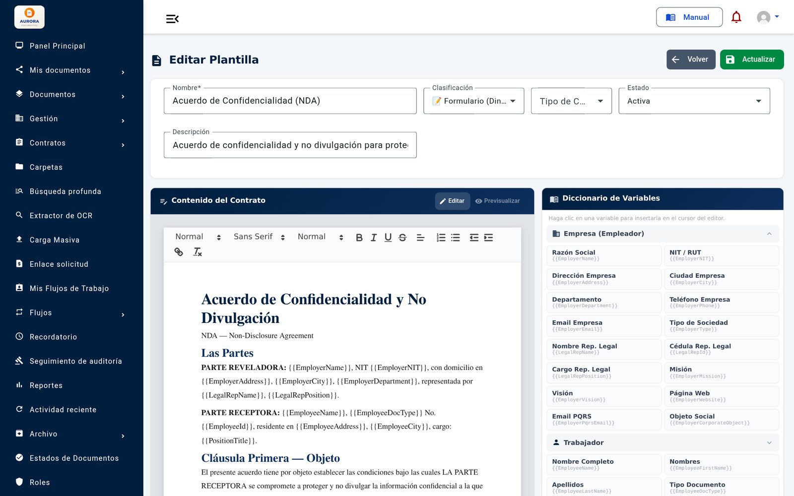 Plantillas / Templates