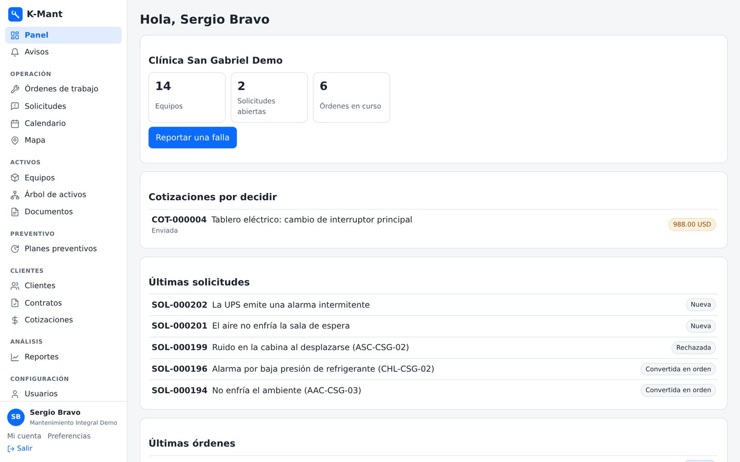 El portal del cliente