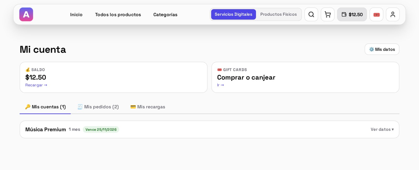 Área del cliente / Customer area