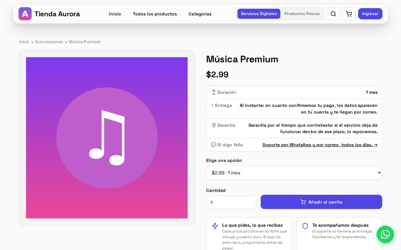 Ficha / Product page